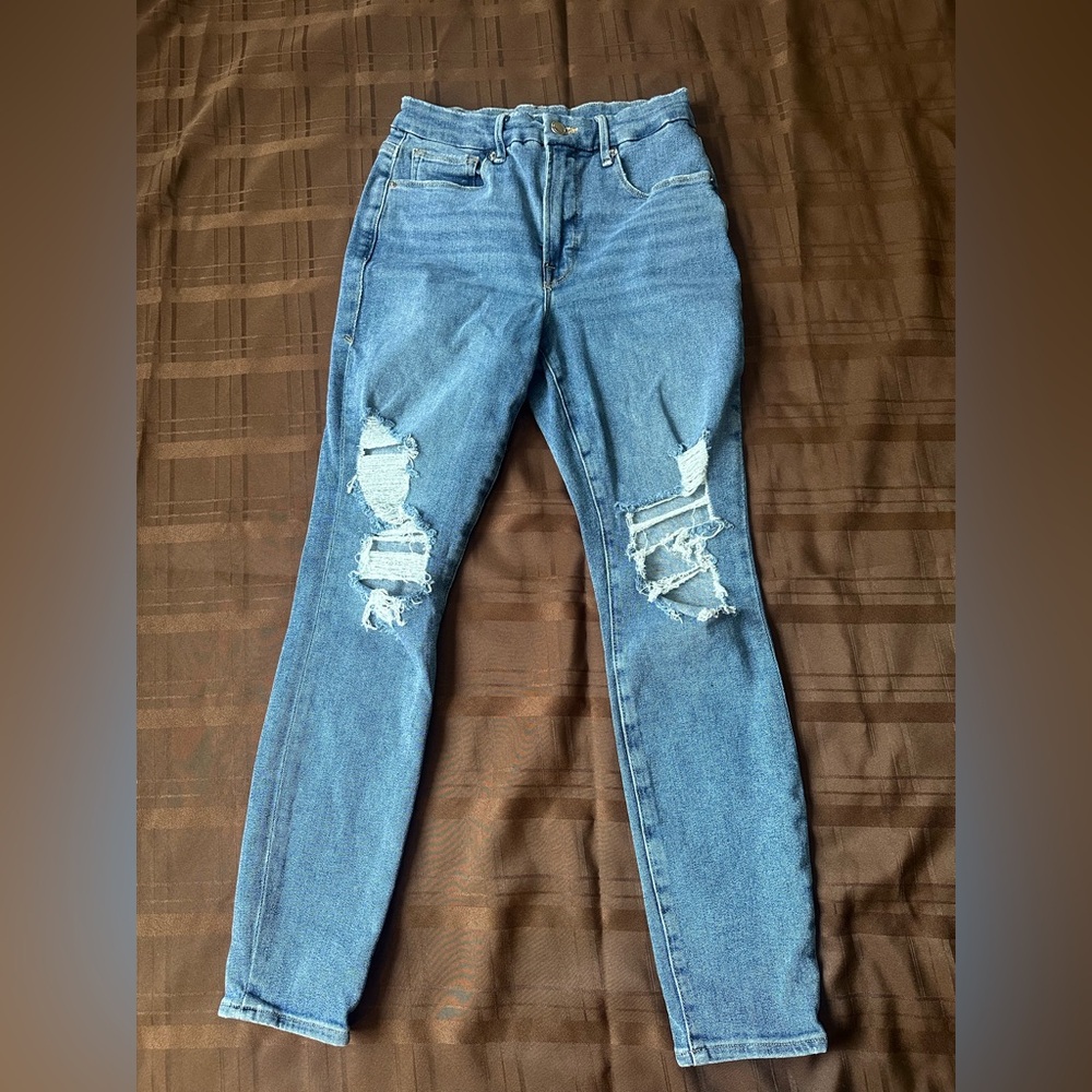 Good American Distressed Blue Women's Jeans